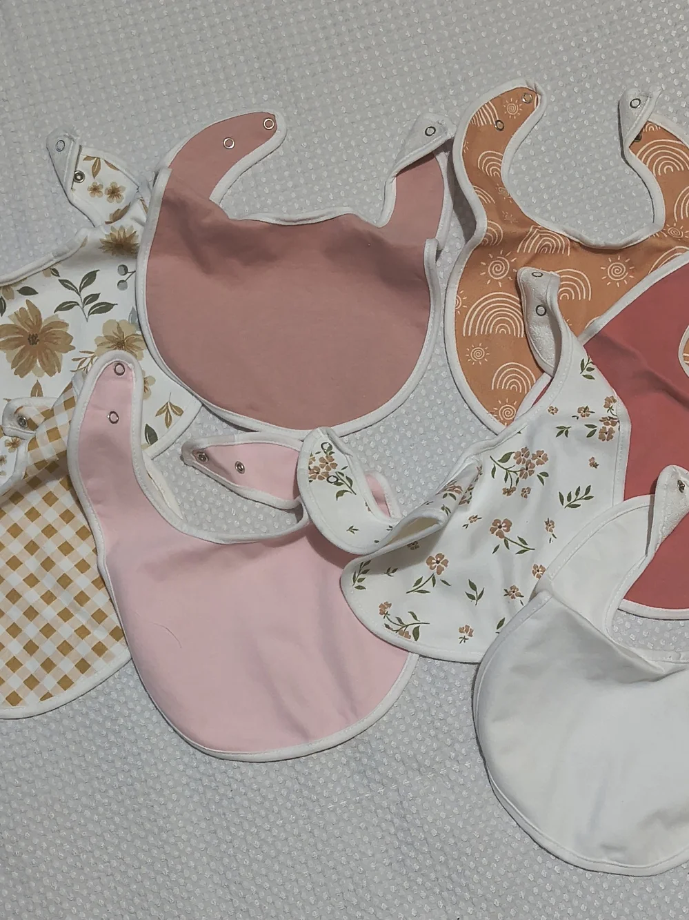Neutral Floral & Pink Baby Bib Set - Multipack for Kids Accessories
